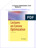 Textbook Lectures On Convex Optimization Yurii Nesterov Ebook All Chapter PDF