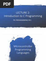 LECTURE 2 - Introduction To C Programming