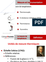 5-Mesure Et Instrumentation Mesure de Temperature