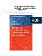 Textbook Metaheuristic Algorithms For Image Segmentation Theory and Applications Diego Oliva Ebook All Chapter PDF