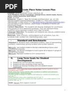 1 Grade Place Value Lesson Plan