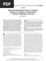 Storkel 2019 Using Developmental Norms For Speech Sounds As A Means of Determining Treatment Eligibility in Schools