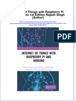 PDF Internet of Things With Raspberry Pi and Arduino 1St Edition Rajesh Singh Author Ebook Full Chapter