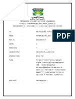 Semantic Assignment Mentalistic Theory. by STARFORD MALIKO