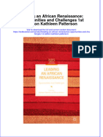 Textbook Leading An African Renaissance Opportunities and Challenges 1St Edition Kathleen Patterson Ebook All Chapter PDF