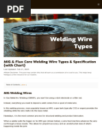 MIG & Flux Core Welding Wire Types & Specification (With Chart) - Weld Guru