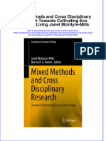 PDF Mixed Methods and Cross Disciplinary Research Towards Cultivating Eco Systemic Living Janet Mcintyre Mills Ebook Full Chapter