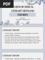 LESSON 3 Review of Critical Literary Views and Theories