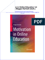 PDF Motivation in Online Education 1St Edition Maggie Hartnett Auth Ebook Full Chapter