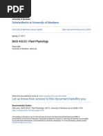 BIOO 433.01 - Plant Physiology