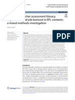 2024-The Role of Teacher Assessment Literacy in Job Stress and Job Burnout in EFL Contexts A Mixed Methods Investigation