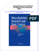 PDF Musculoskeletal Research and Basic Science 1St Edition Feza Korkusuz Eds Ebook Full Chapter