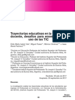 Trayectorias Educativas en La Formación Docente, Desafíos para Enseñar Con Las Tic