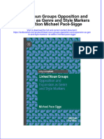 PDF Linked Noun Groups Opposition and Expansion As Genre and Style Markers 1St Edition Michael Pace Sigge Ebook Full Chapter