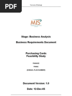 Stage: Business Analysis Business Requirements Document: University of Edinburgh