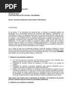 Carta Consejo de Sede