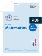 Prueba Matematica Monitoreo 2023 6 Basico