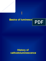 Basics of Luminescence & Cathodeluminance