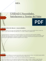 Economia - Necesidades, Satisfactores y Teorias Del Valor