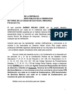 Denuncia Por Incumplimiento A Mandato Judicial GABINO MOLINA LOUIS