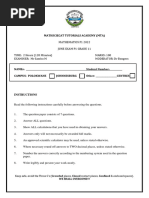 MTA Grade 11 June Exam 2022