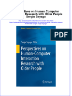 PDF Perspectives On Human Computer Interaction Research With Older People Sergio Sayago Ebook Full Chapter