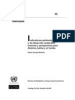 Indicadores Ambientales y de Desarrollo Sostenible: Avances y Perspectivas para América Latina y El Caribe