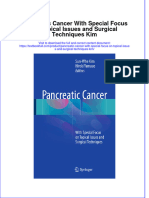 PDF Pancreatic Cancer With Special Focus On Topical Issues and Surgical Techniques Kim Ebook Full Chapter