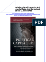 PDF Political Capitalism How Economic and Political Power Is Made and Maintained Randall G Holcombe Ebook Full Chapter