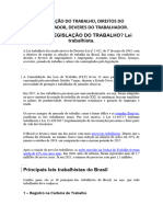 Legislação Do Trabalho, Direitos e Deveres