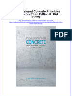 PDF Post Tensioned Concrete Principles and Practice Third Edition K Dirk Bondy Ebook Full Chapter