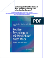 PDF Positive Psychology in The Middle East North Africa Research Policy and Practise Louise Lambert Ebook Full Chapter