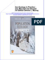 PDF Population Ecology in Practice Underused Misused and Abused Methods 1St Edition Dennis L Murray Ebook Full Chapter