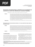 Mechanical and Microstructural Evolution of A 3xxx Aluminium Alloy Made by Hazelett Process