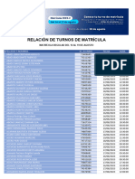 Turnos de Matricula 2023-2