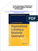 Full Chapter Organizational Learning As Relational Governance 2024Th Edition Geraldo Schwengber PDF