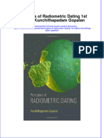 Textbook Principles of Radiometric Dating 1St Edition Kunchithapadam Gopalan Ebook All Chapter PDF