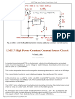 LM317 High Power Constant Current Source Circuit