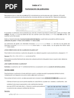 Tarea Nº11 (Factorización de Polinomios)