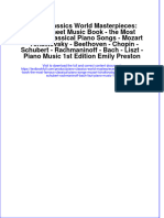 Full Chapter Piano Classics World Masterpieces Piano Sheet Music Book The Most Famous Classical Piano Songs Mozart Tchaikovsky Beethoven Chopin Schubert Rachmaninoff Bach Liszt Piano Music 1St PDF