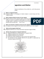 Magnetism and Matter