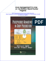 Textbook Phosphorus Management in Crop Production 1St Edition Nand Kumar Fageria Ebook All Chapter PDF