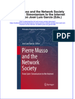 Textbook Pierre Musso and The Network Society From Saint Simonianism To The Internet 1St Edition Jose Luis Garcia Eds Ebook All Chapter PDF