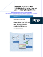 Full Chapter Quantification Validation and Uncertainty in Analytical Sciences 1St Edition Max Feinberg Serge Rudaz PDF