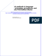 PDF Research Methods in Language Acquisition Principles Procedures and Practices First Edition Blume Ebook Full Chapter