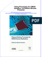 Textbook Plasma Etching Processes For Cmos Devices Realization 1St Edition Nicolas Posseme Ebook All Chapter PDF