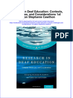 Textbook Research in Deaf Education Contexts Challenges and Considerations 1St Edition Stephanie Cawthon Ebook All Chapter PDF