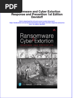 Full Chapter Ransomware and Cyber Extortion Response and Prevention 1St Edition Davidoff PDF