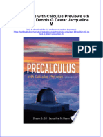 Full Chapter Precalculus With Calculus Previews 6Th Edition Zill Dennis G Dewar Jacqueline M PDF