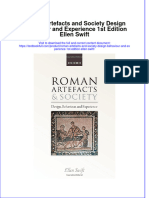 Textbook Roman Artefacts and Society Design Behaviour and Experience 1St Edition Ellen Swift Ebook All Chapter PDF